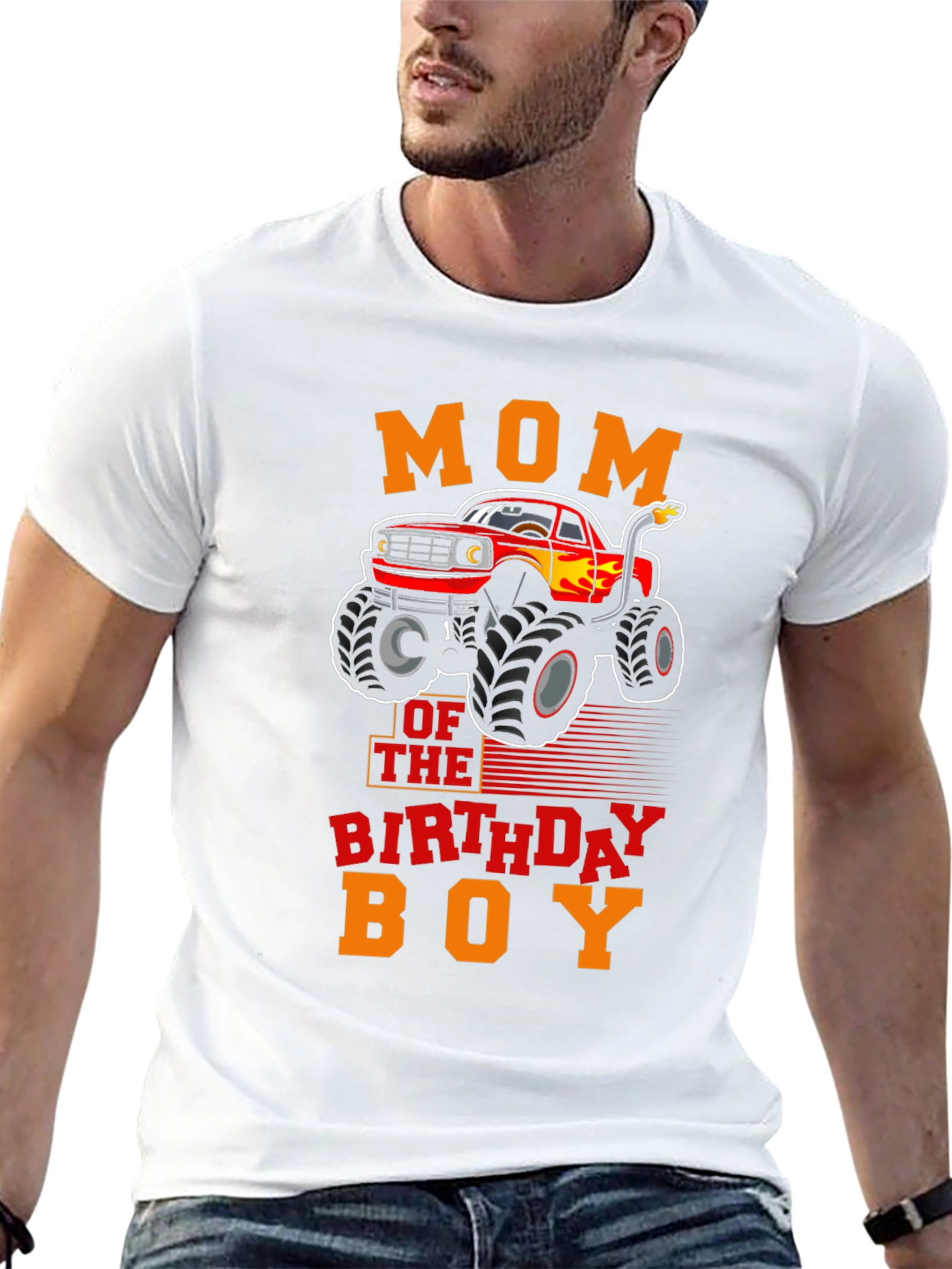 Mom of the Birthday Boy Monster Truck T-Shirt