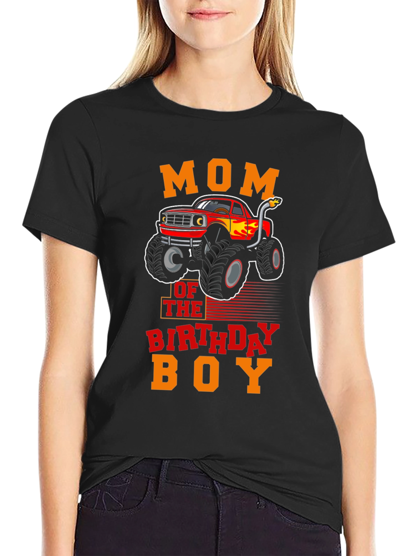 Mom of the Birthday Boy Monster Truck T-Shirt