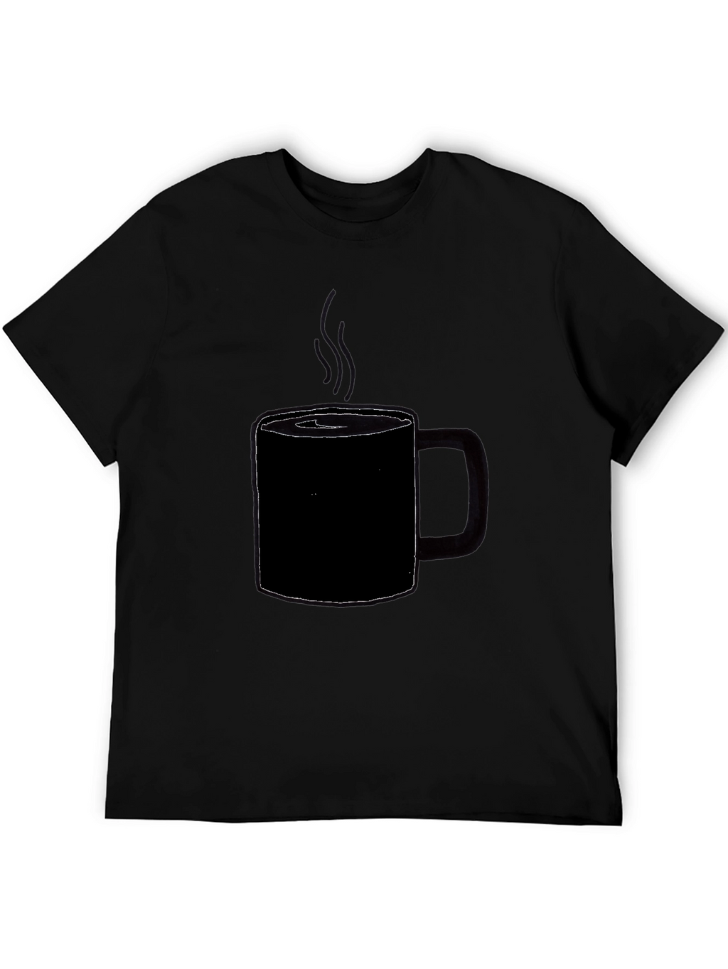 Coffee Cup Graphic T-Shirt - Black