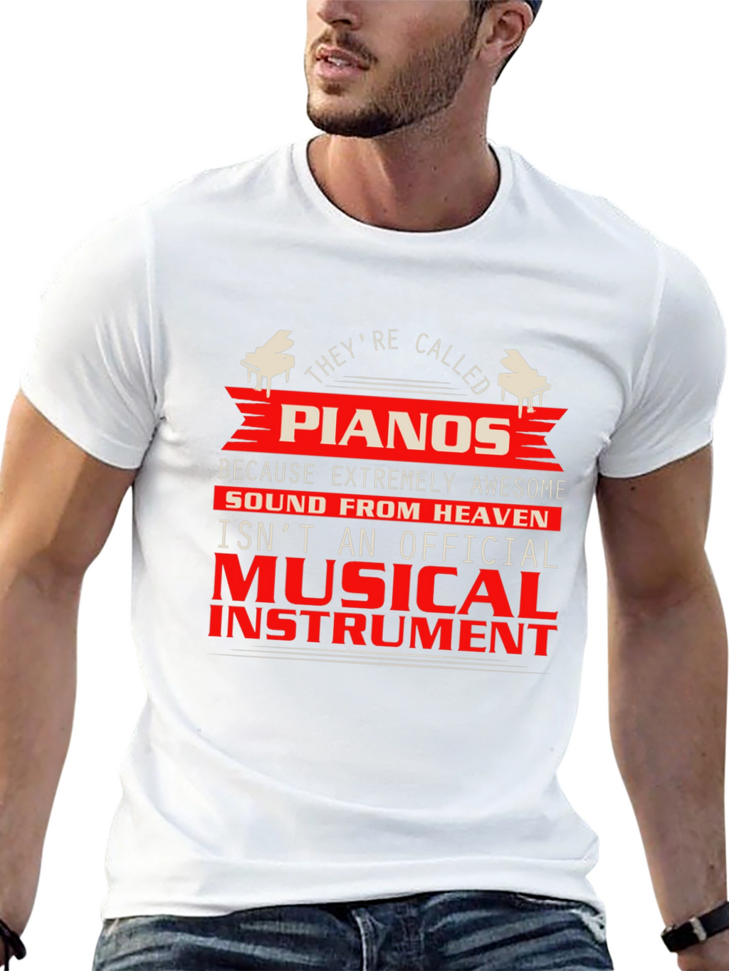 Piano Lover T-Shirt - Musical Instrument Graphic Tee