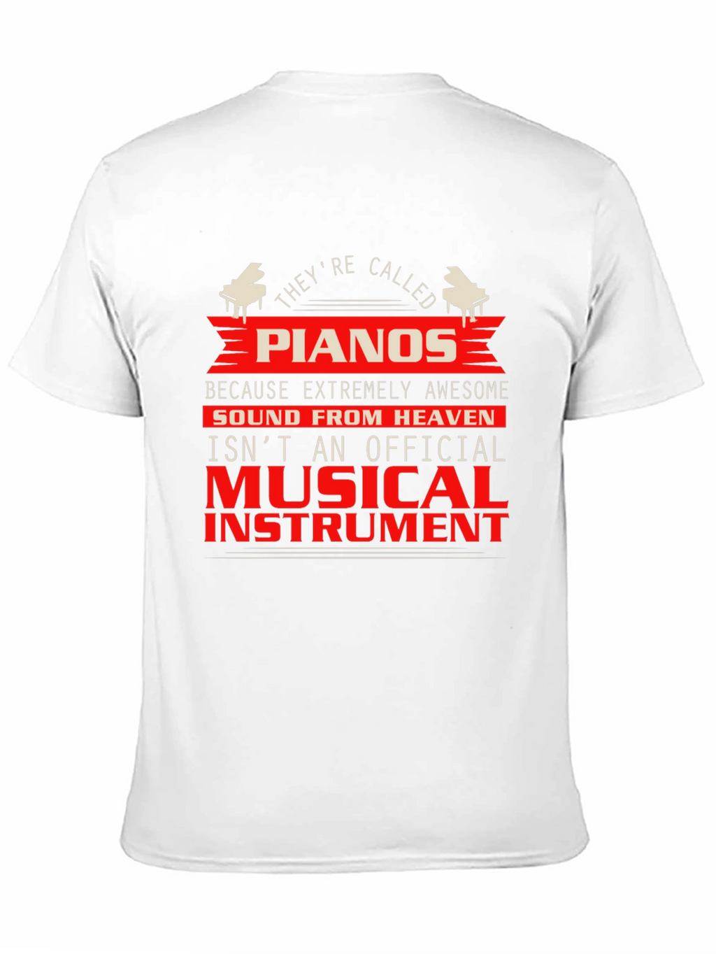 Piano Lover T-Shirt - Musical Instrument Graphic Tee