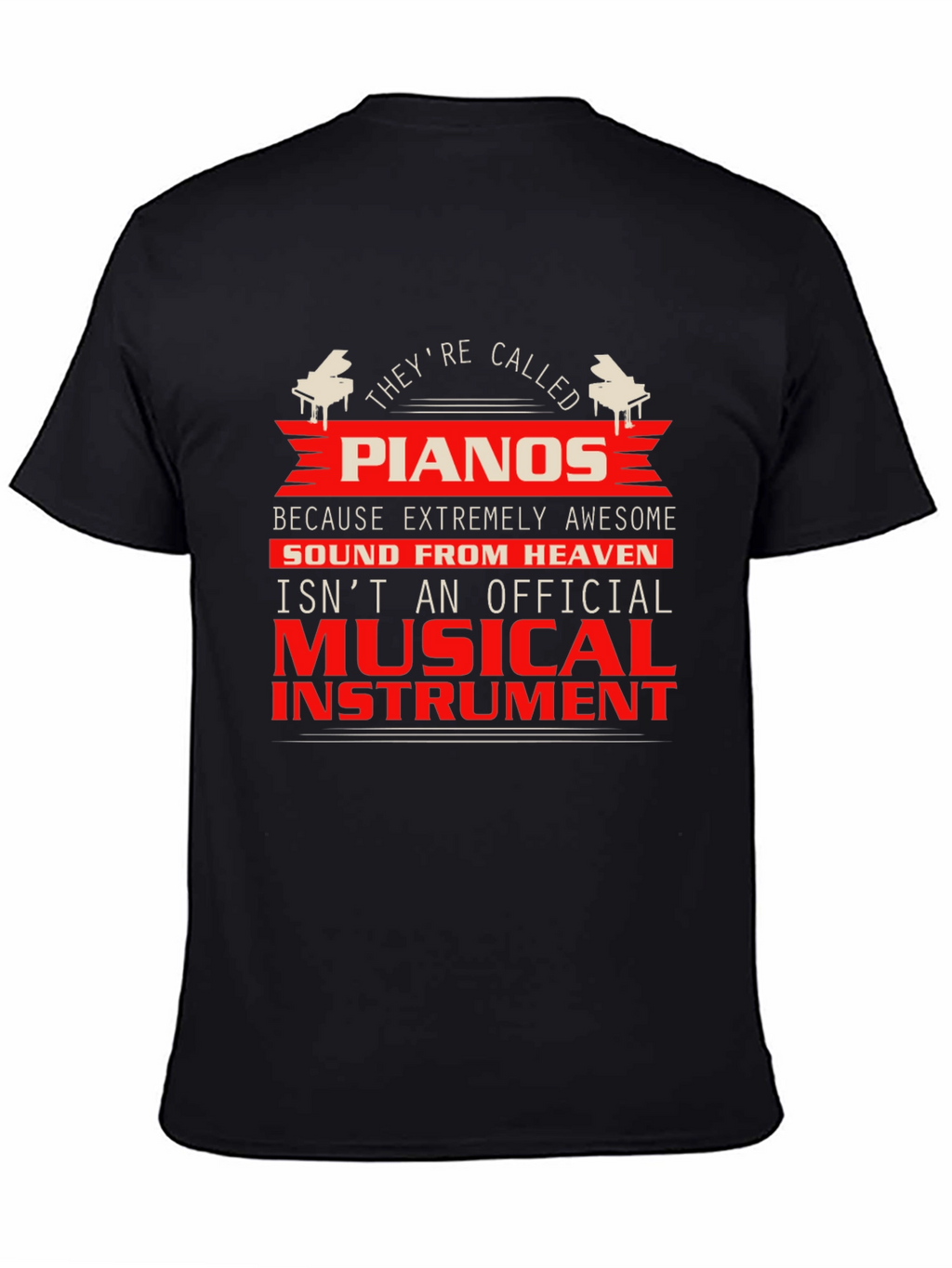 Piano Lover T-Shirt - Musical Instrument Graphic Tee