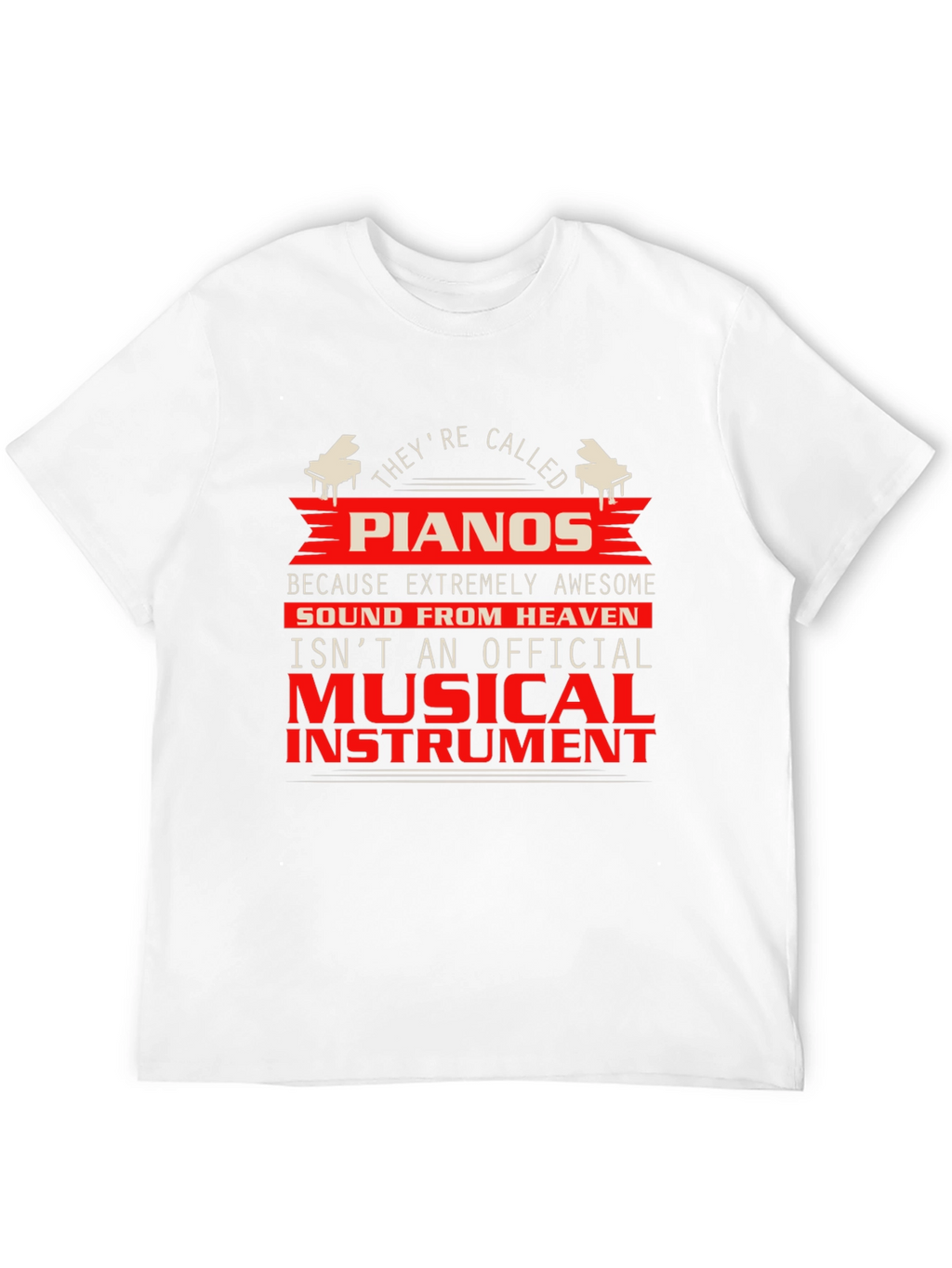 Piano Lover T-Shirt - Musical Instrument Graphic Tee