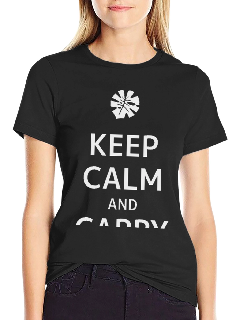 Keep Calm & Caddy On Mens Black T-Shirt