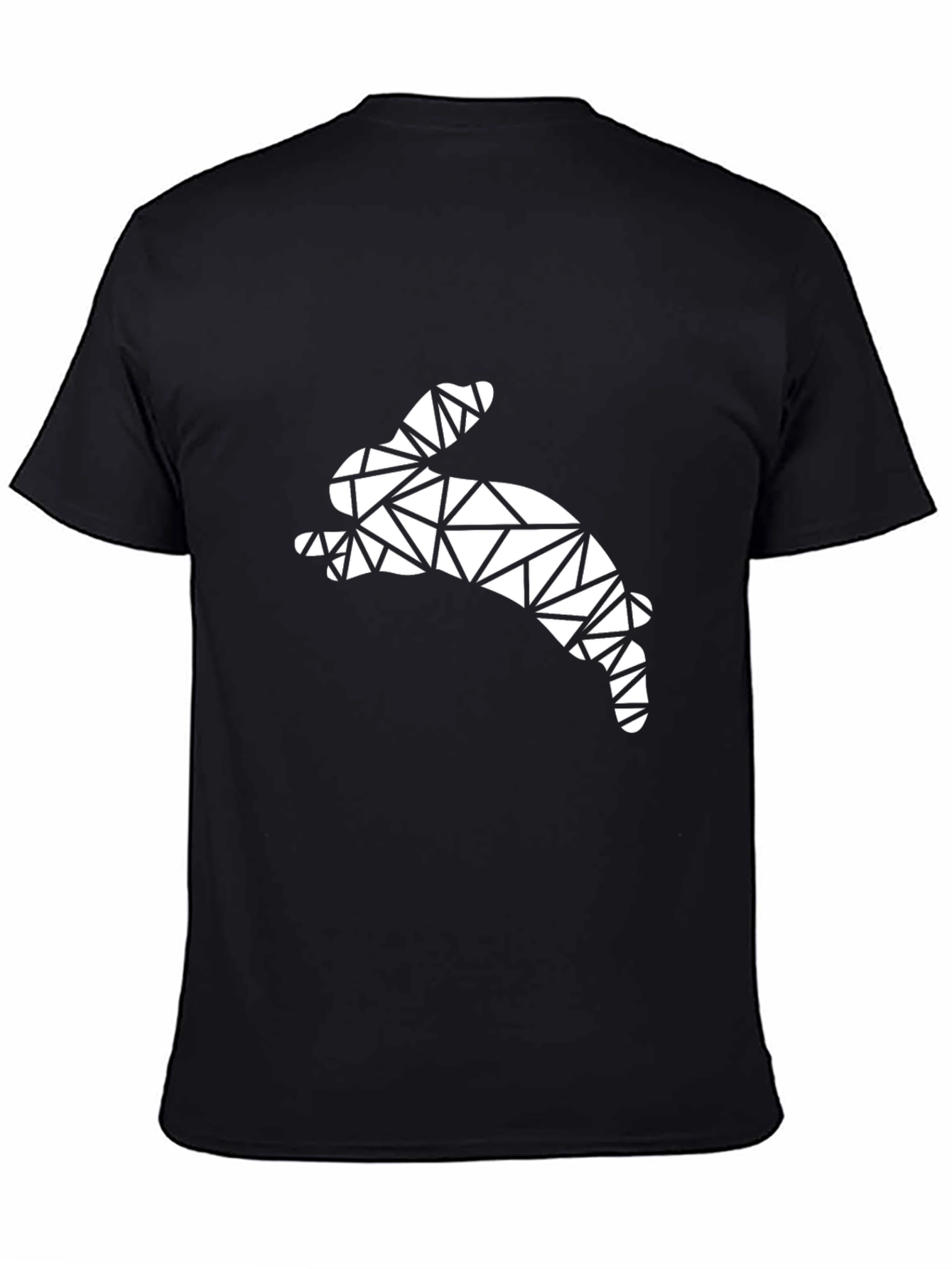 Geometric Rabbit Graphic Tee - Modern Art Shirt