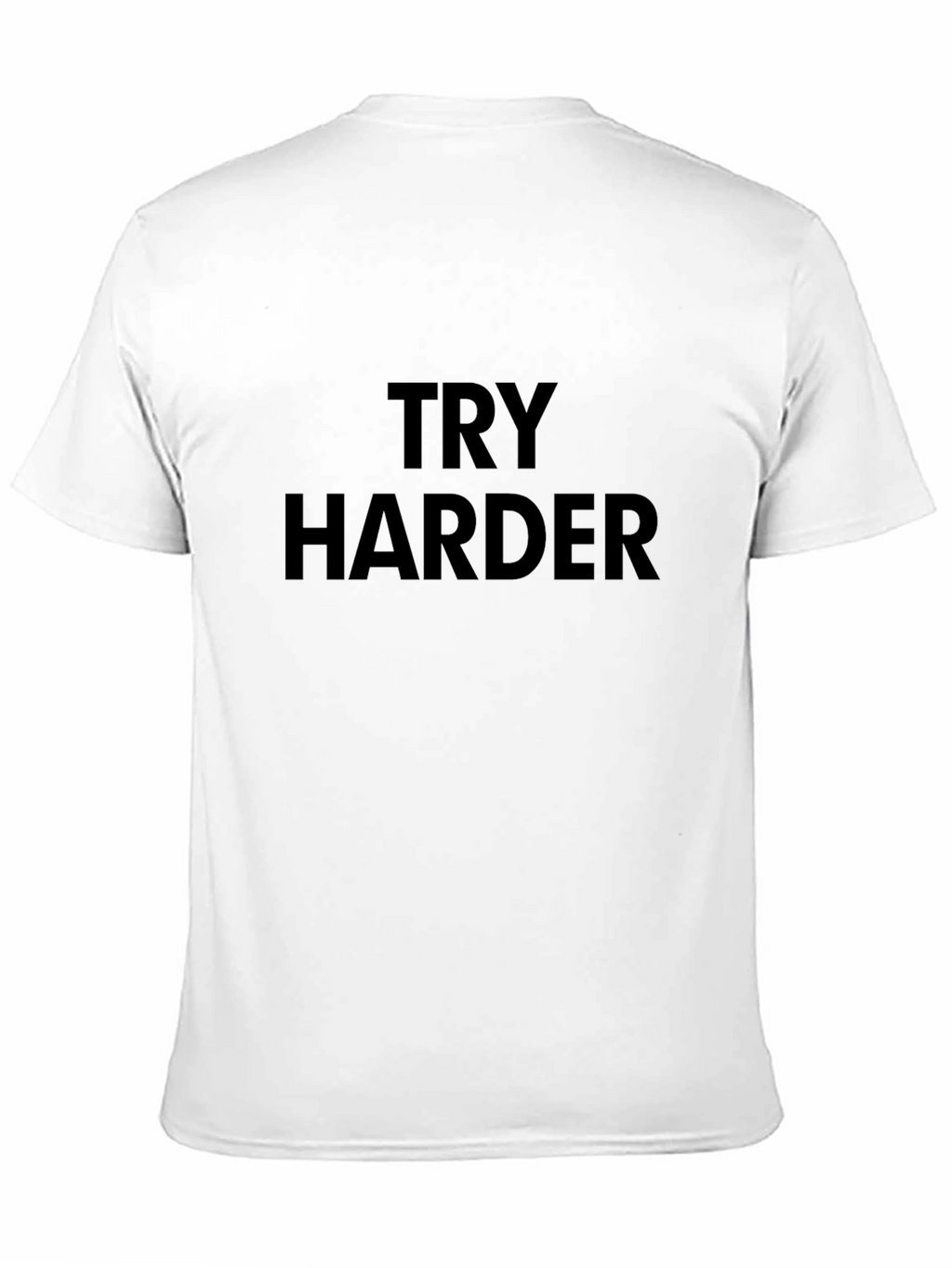 Try Harder Graphic Tee - Motivational Black T-Shirt