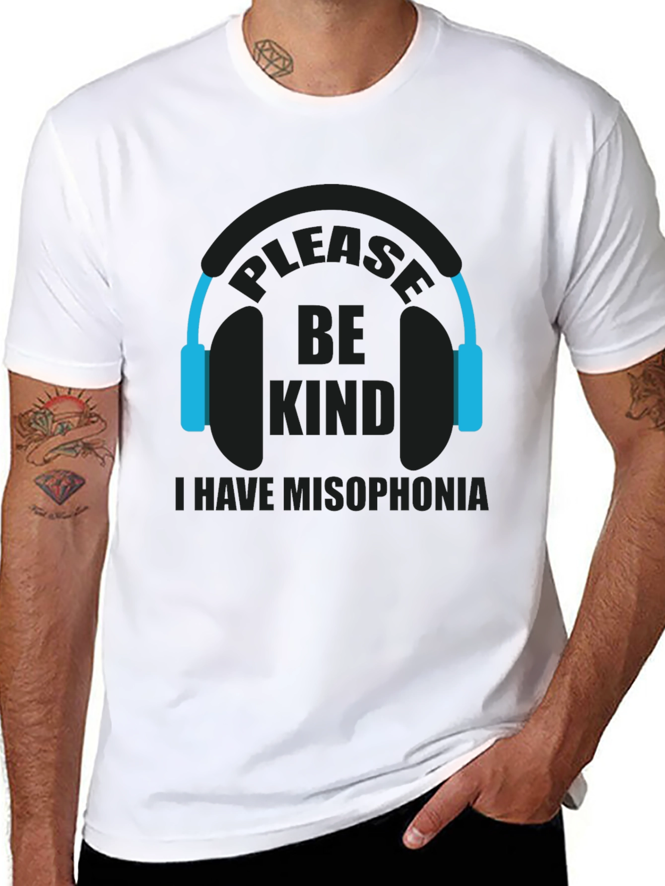Misophonia Awareness Graphic Tee - Please Be Kind T-Shirt