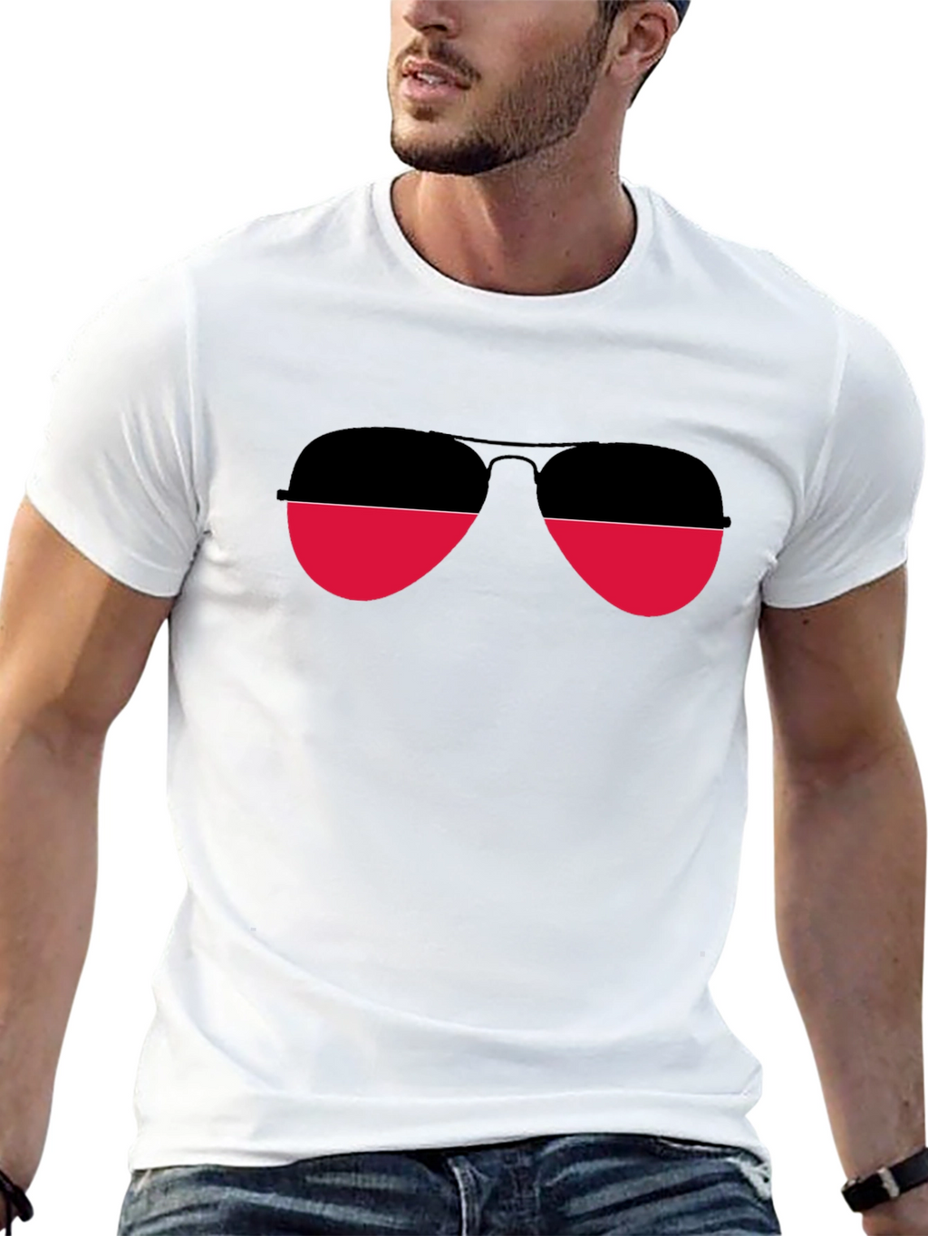 Retro Aviator Sunglasses Graphic Tee