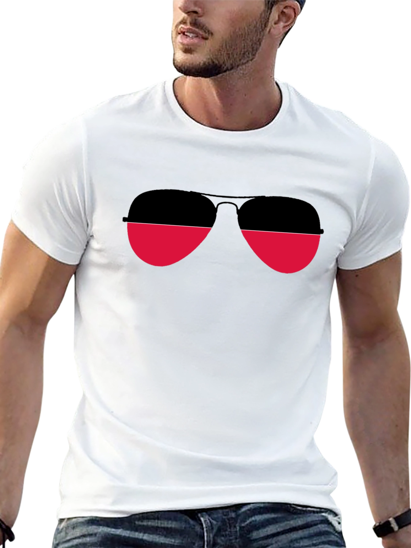 Retro Aviator Sunglasses Graphic Tee