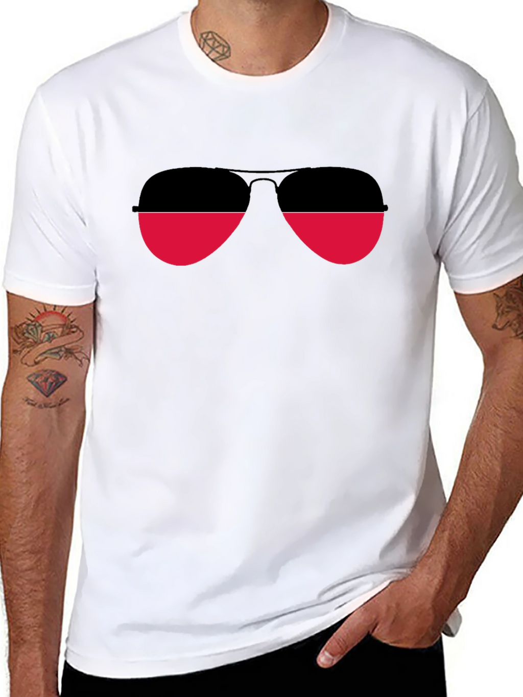Retro Aviator Sunglasses Graphic Tee