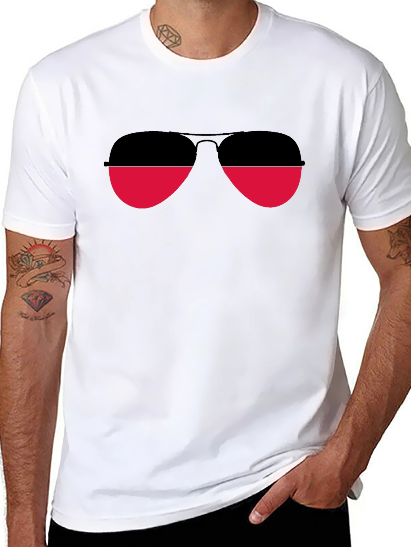 Retro Aviator Sunglasses Graphic Tee