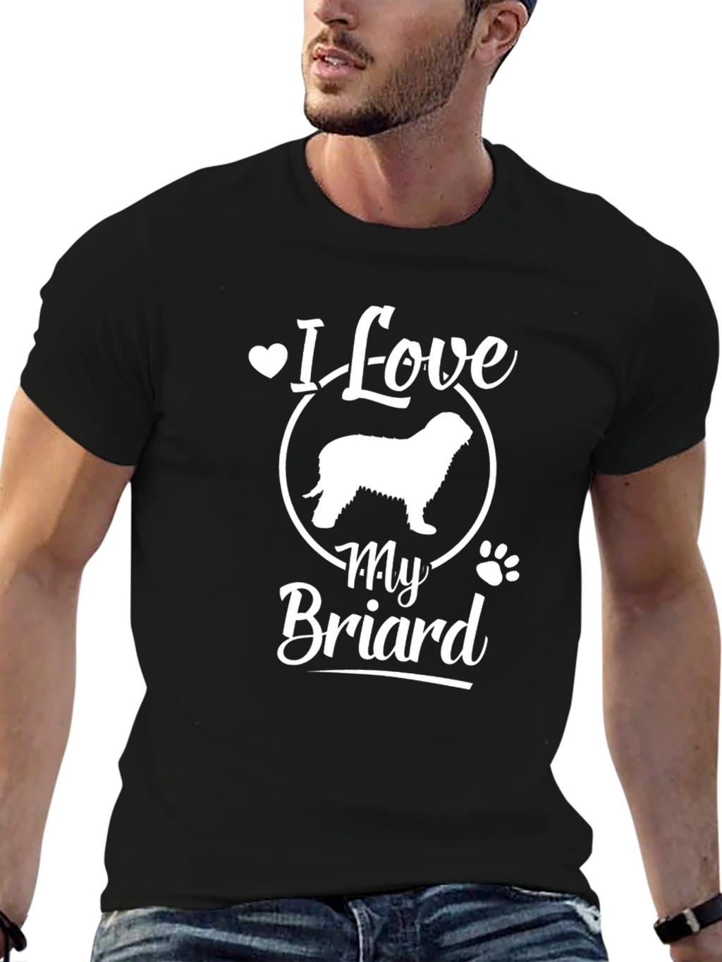 I Love My Briard Dog T-Shirt Pet Lover Gift