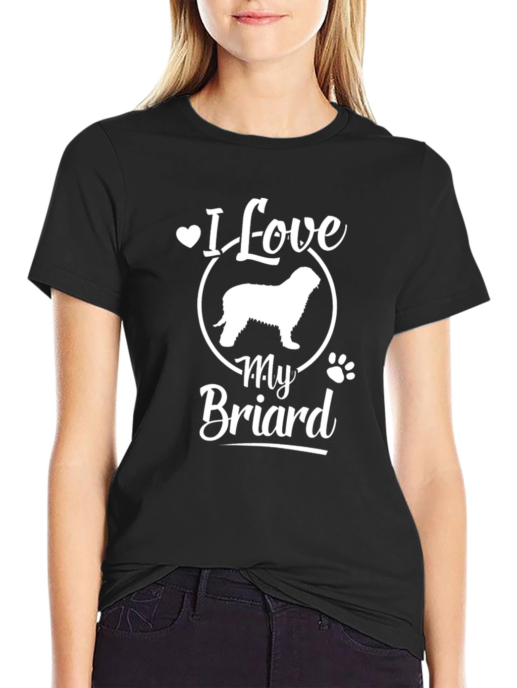 I Love My Briard Dog T-Shirt Pet Lover Gift