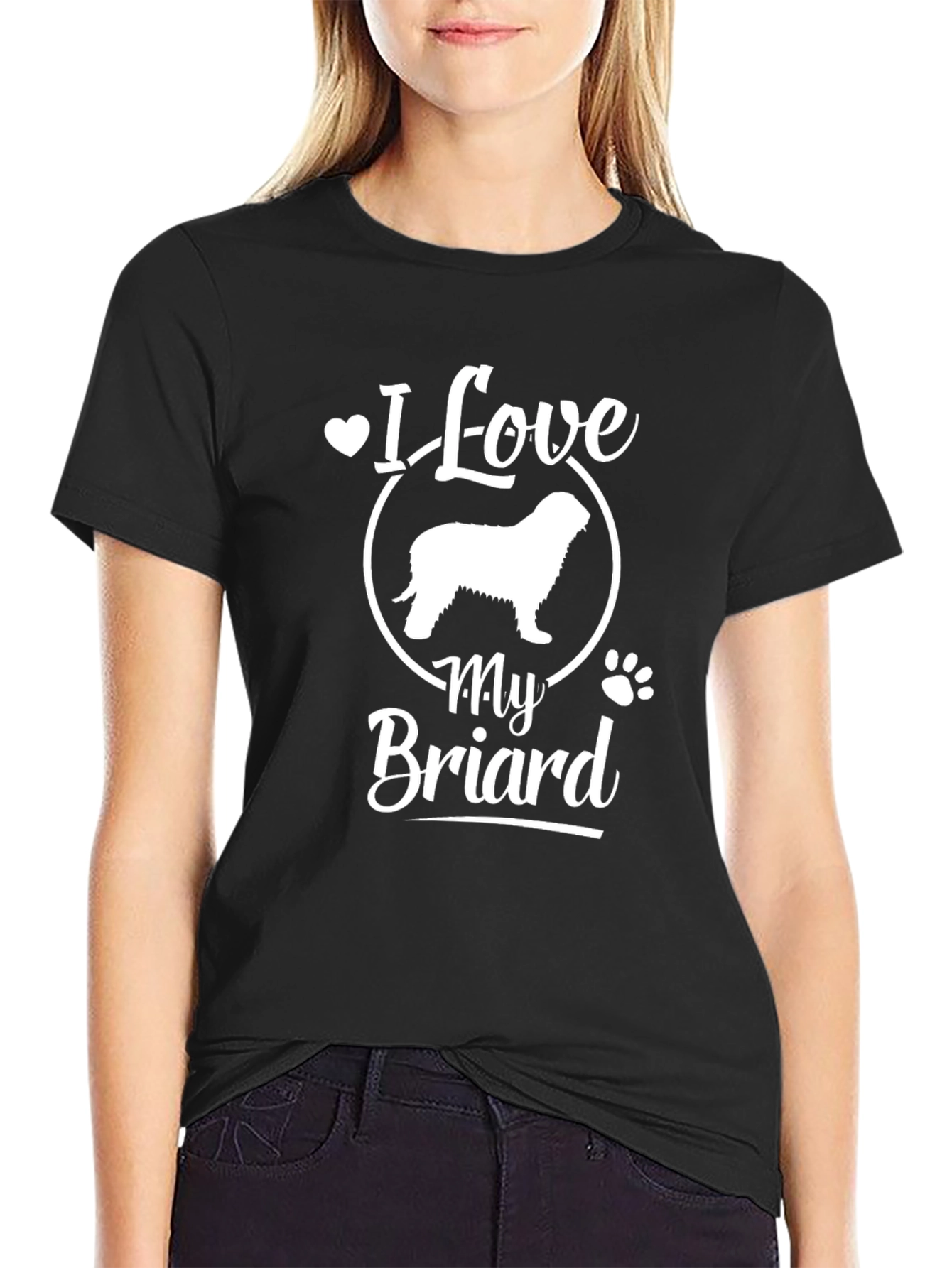 I Love My Briard Dog T-Shirt Pet Lover Gift