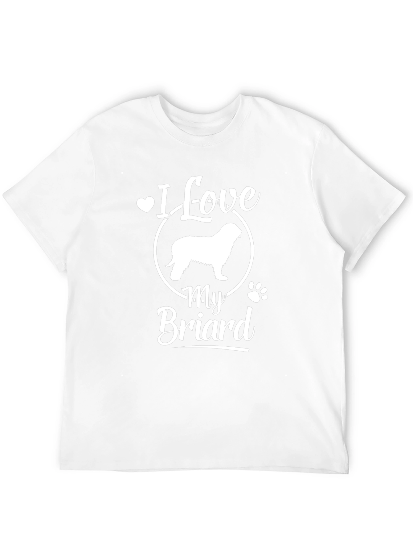 I Love My Briard Dog T-Shirt Pet Lover Gift