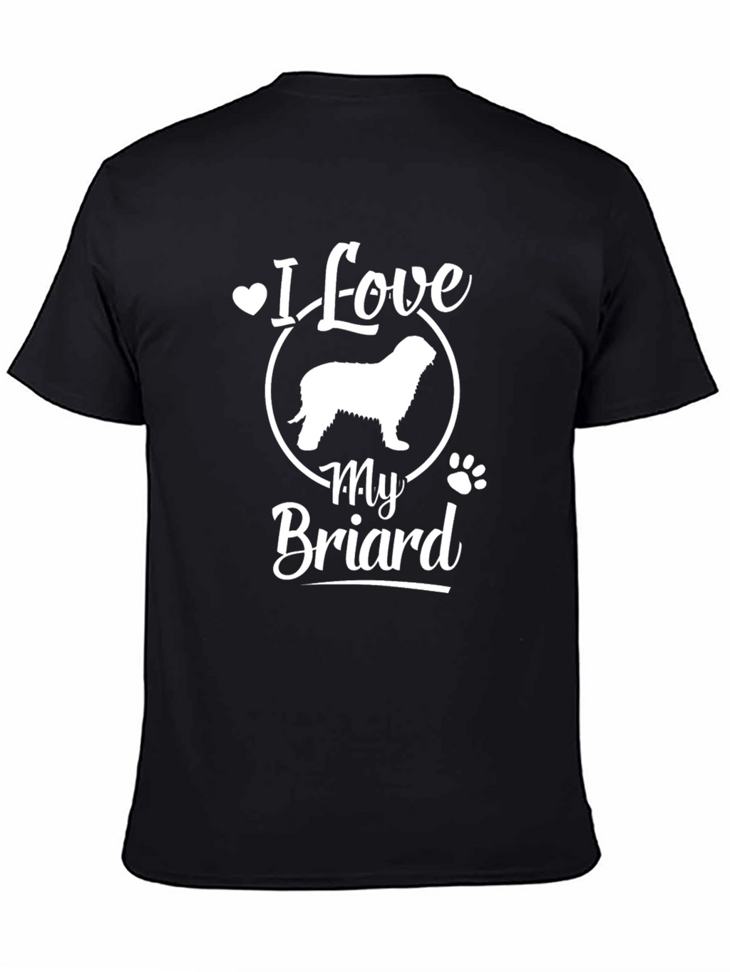 I Love My Briard Dog T-Shirt Pet Lover Gift