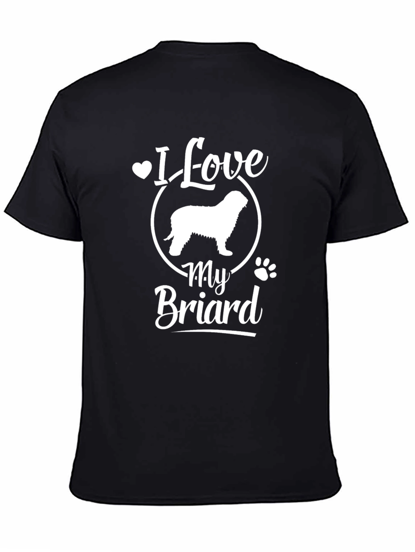 I Love My Briard Dog T-Shirt Pet Lover Gift