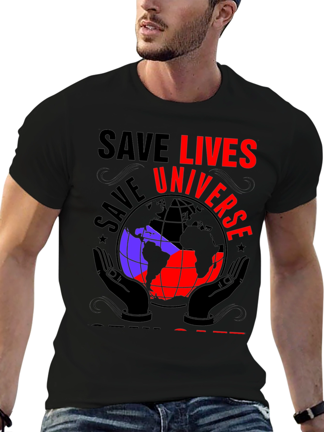 Save Lives Universe Graphic T-Shirt