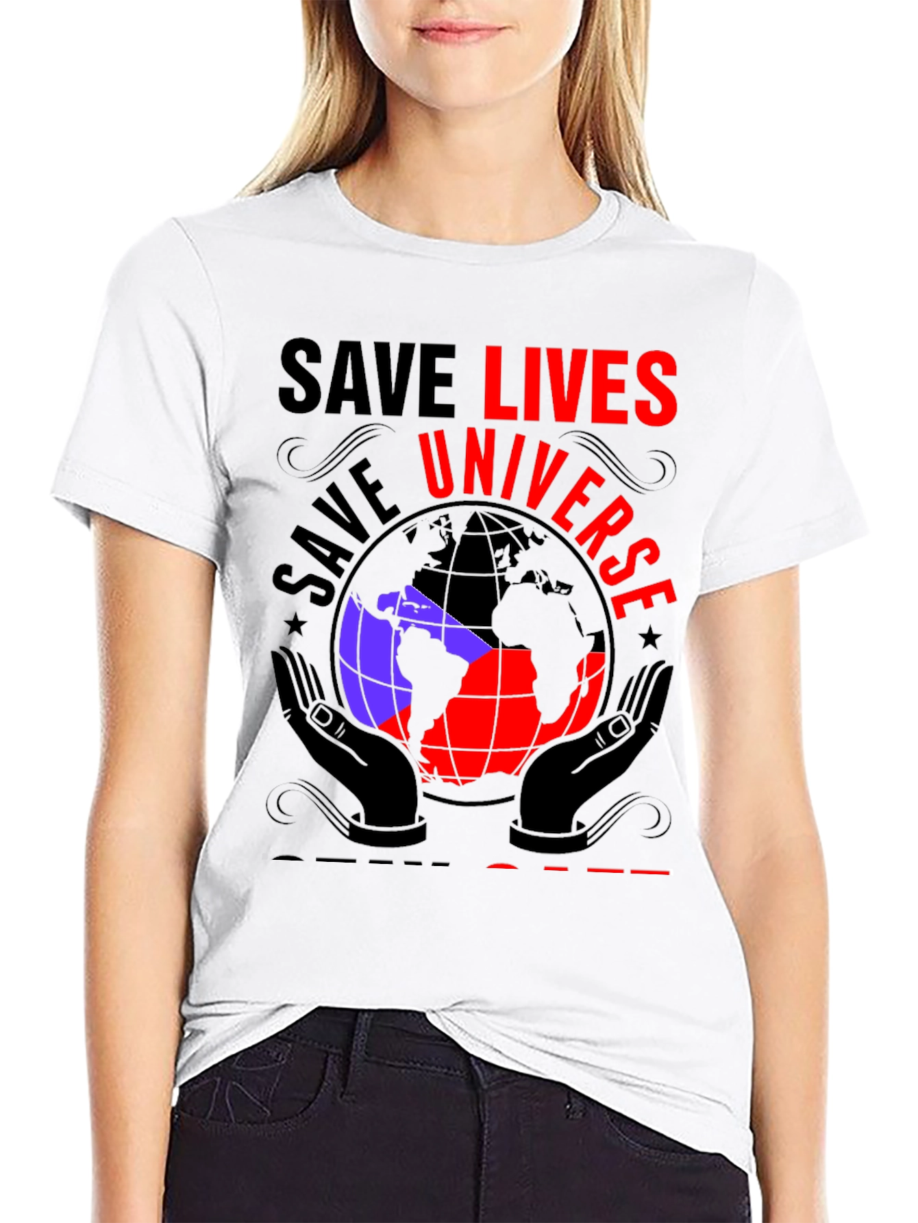 Save Lives Universe Graphic T-Shirt