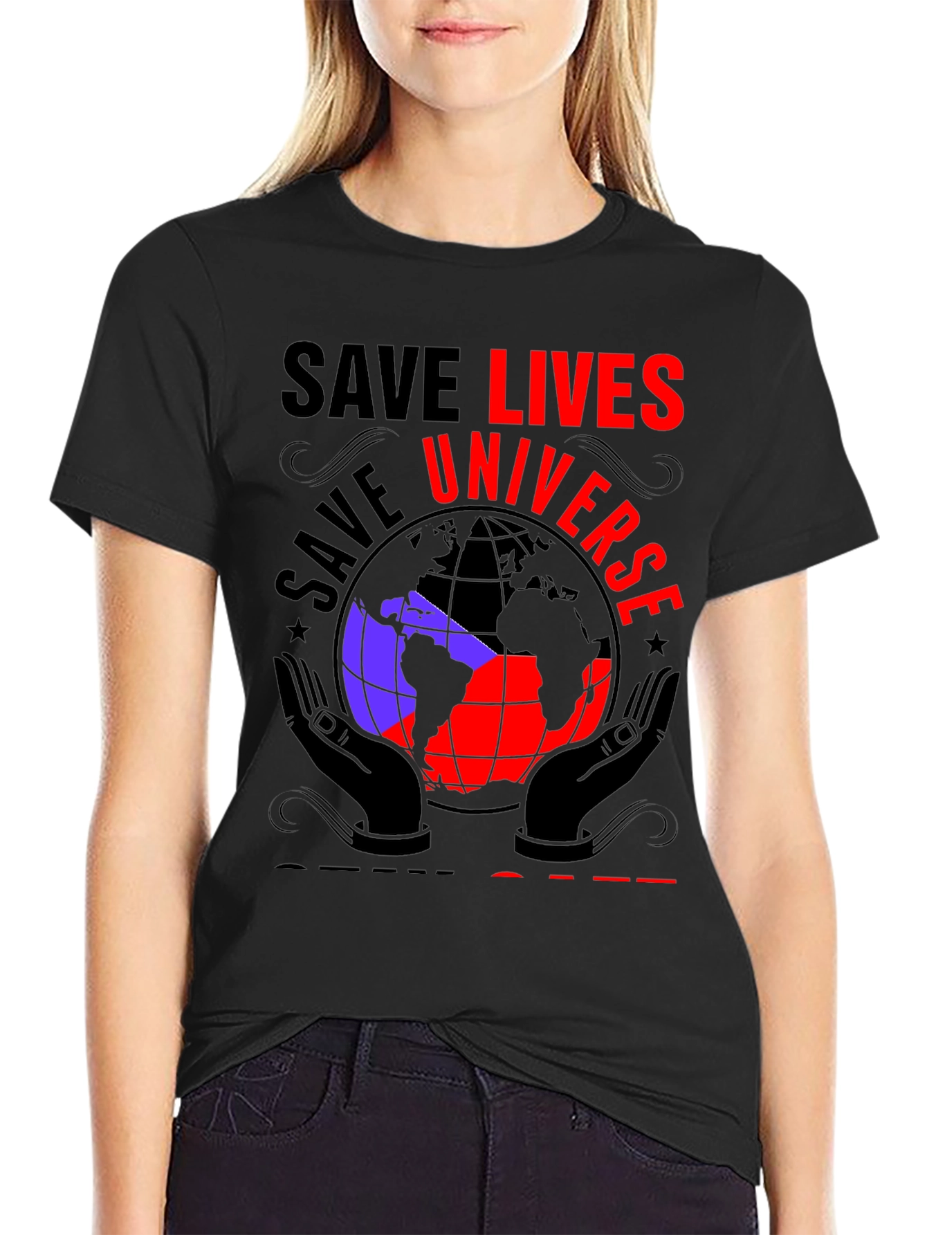 Save Lives Universe Graphic T-Shirt