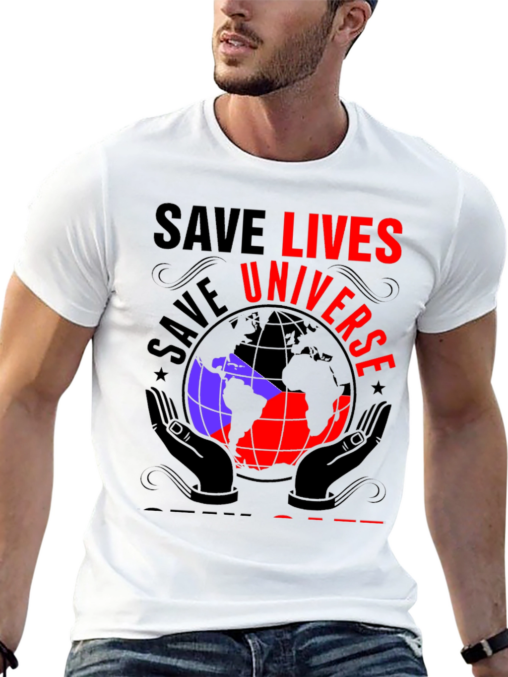 Save Lives Universe Graphic T-Shirt