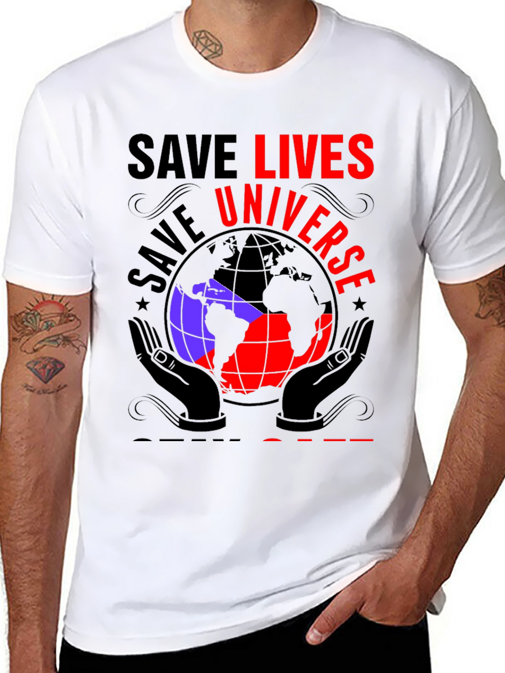 Save Lives Universe Graphic T-Shirt