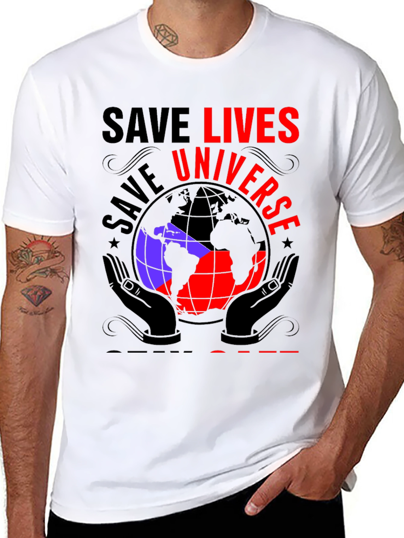 Save Lives Universe Graphic T-Shirt