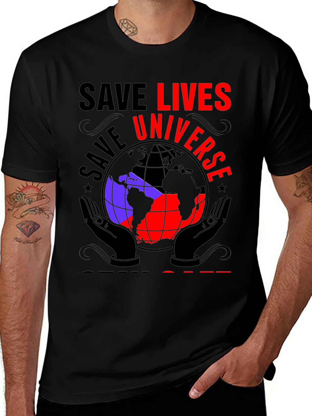 Save Lives Universe Graphic T-Shirt