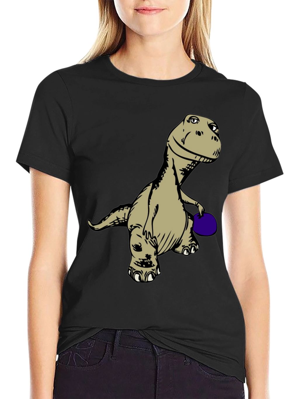 Dinosaur Bowling T-Shirt - Novelty Graphic Tee