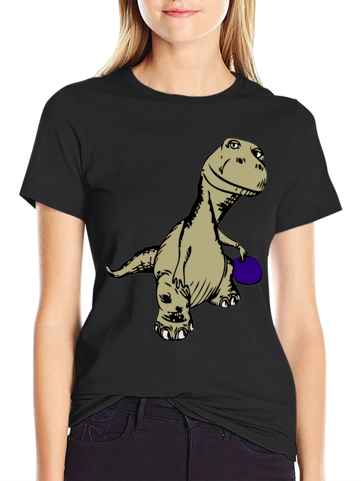 Dinosaur Bowling T-Shirt - Novelty Graphic Tee
