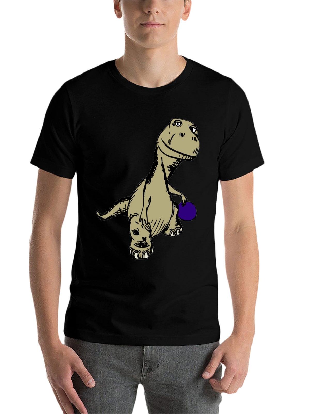 Dinosaur Bowling T-Shirt - Novelty Graphic Tee