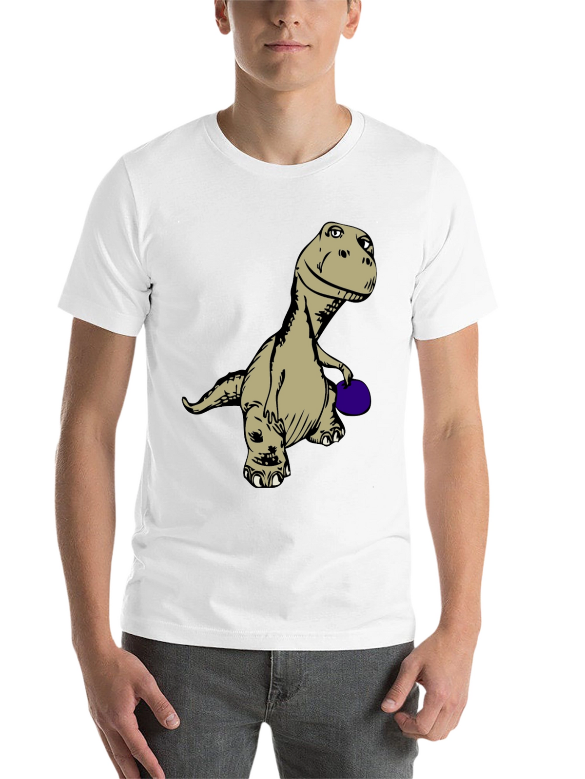 Dinosaur Bowling T-Shirt - Novelty Graphic Tee