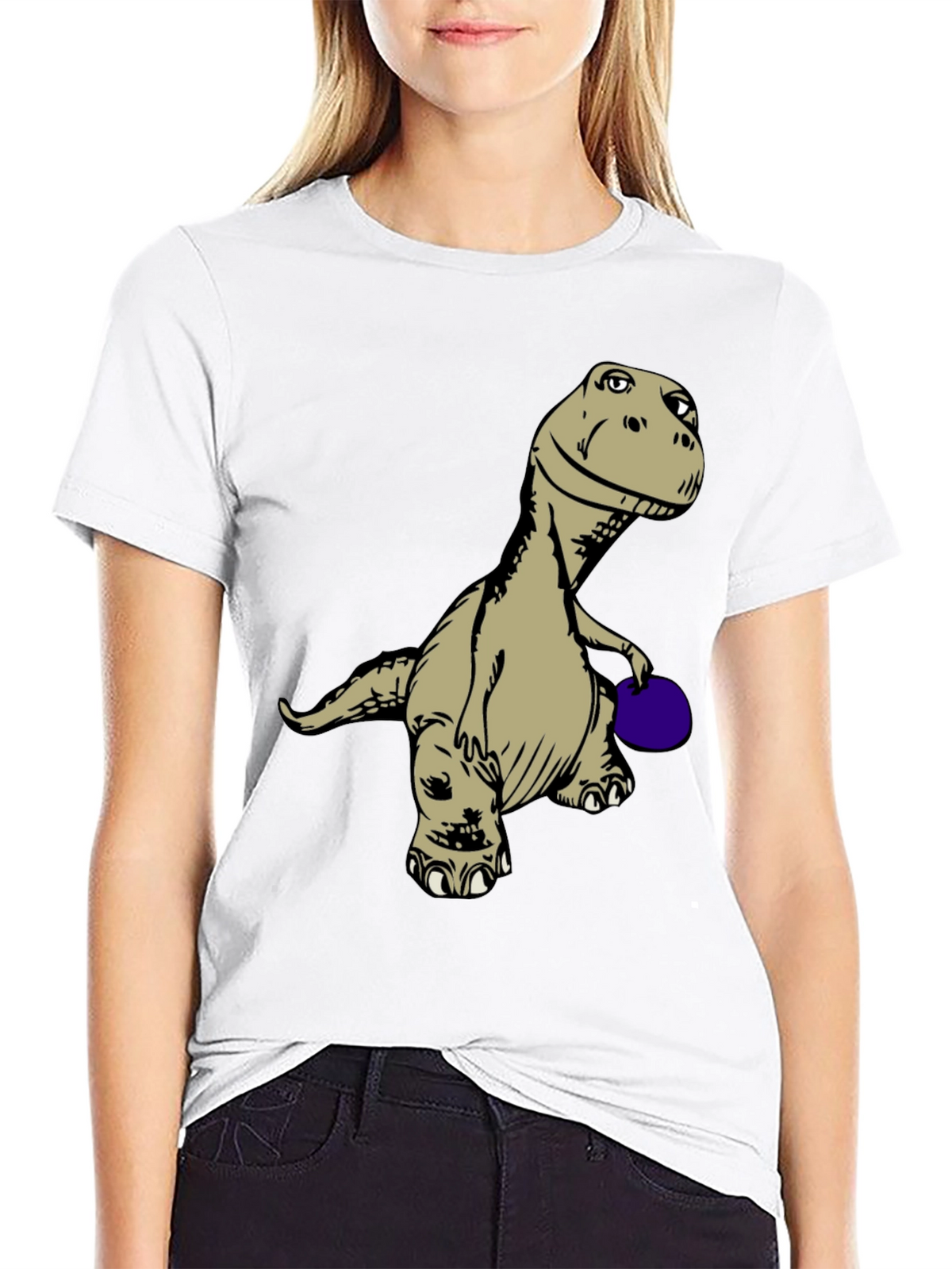 Dinosaur Bowling T-Shirt - Novelty Graphic Tee