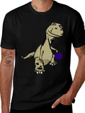 Dinosaur Bowling T-Shirt - Novelty Graphic Tee