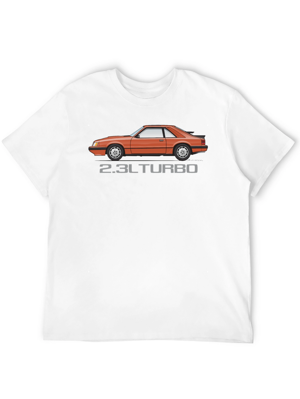 2.3L Turbo Car Graphic Black T-Shirt