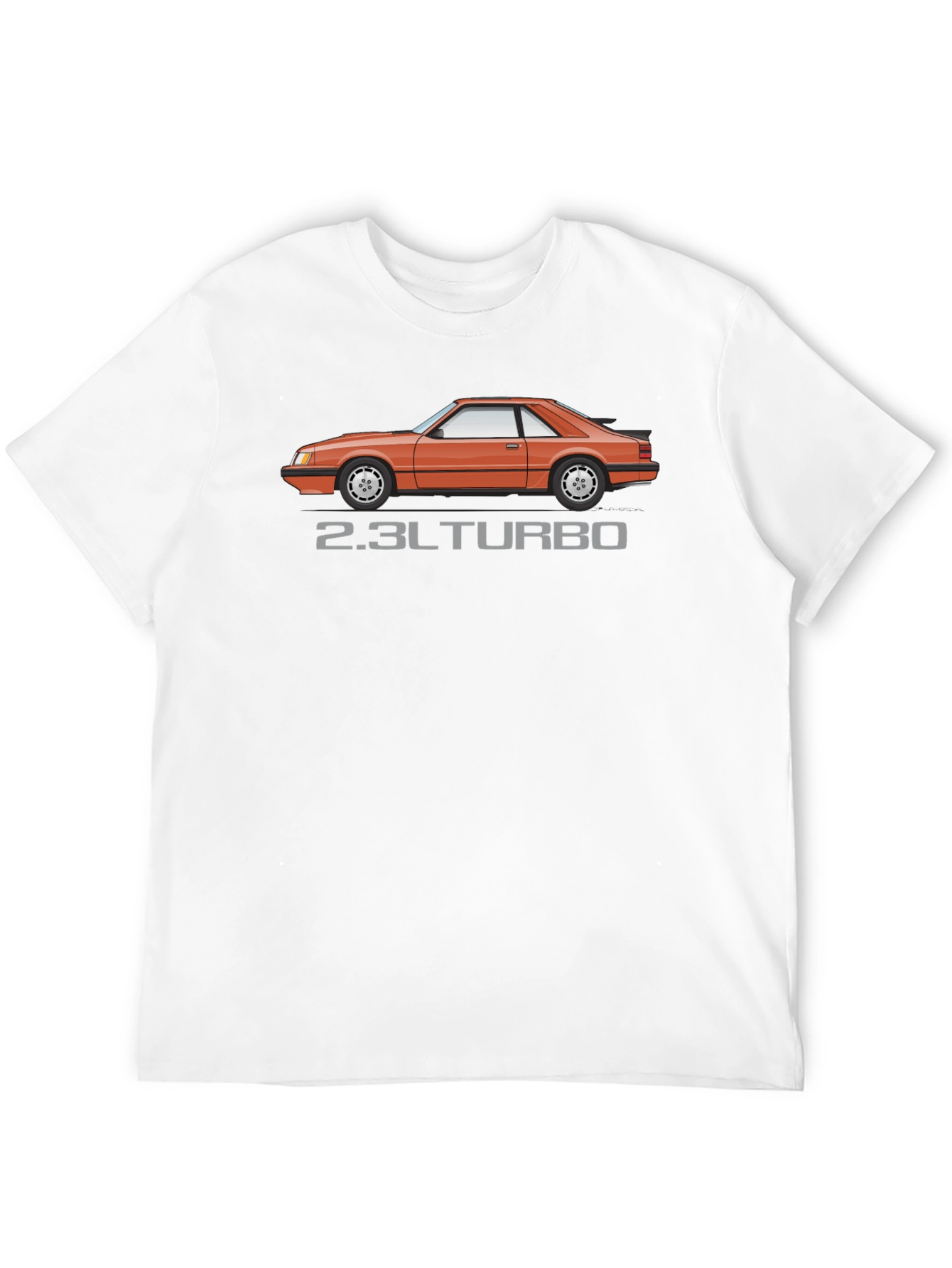 2.3L Turbo Car Graphic Black T-Shirt