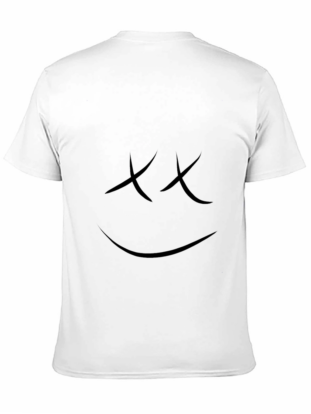 Smiley Face Graphic T-Shirt - Casual Black Tee