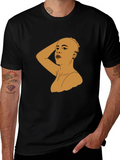 Bald Woman Graphic Tee - Black Unisex T-Shirt