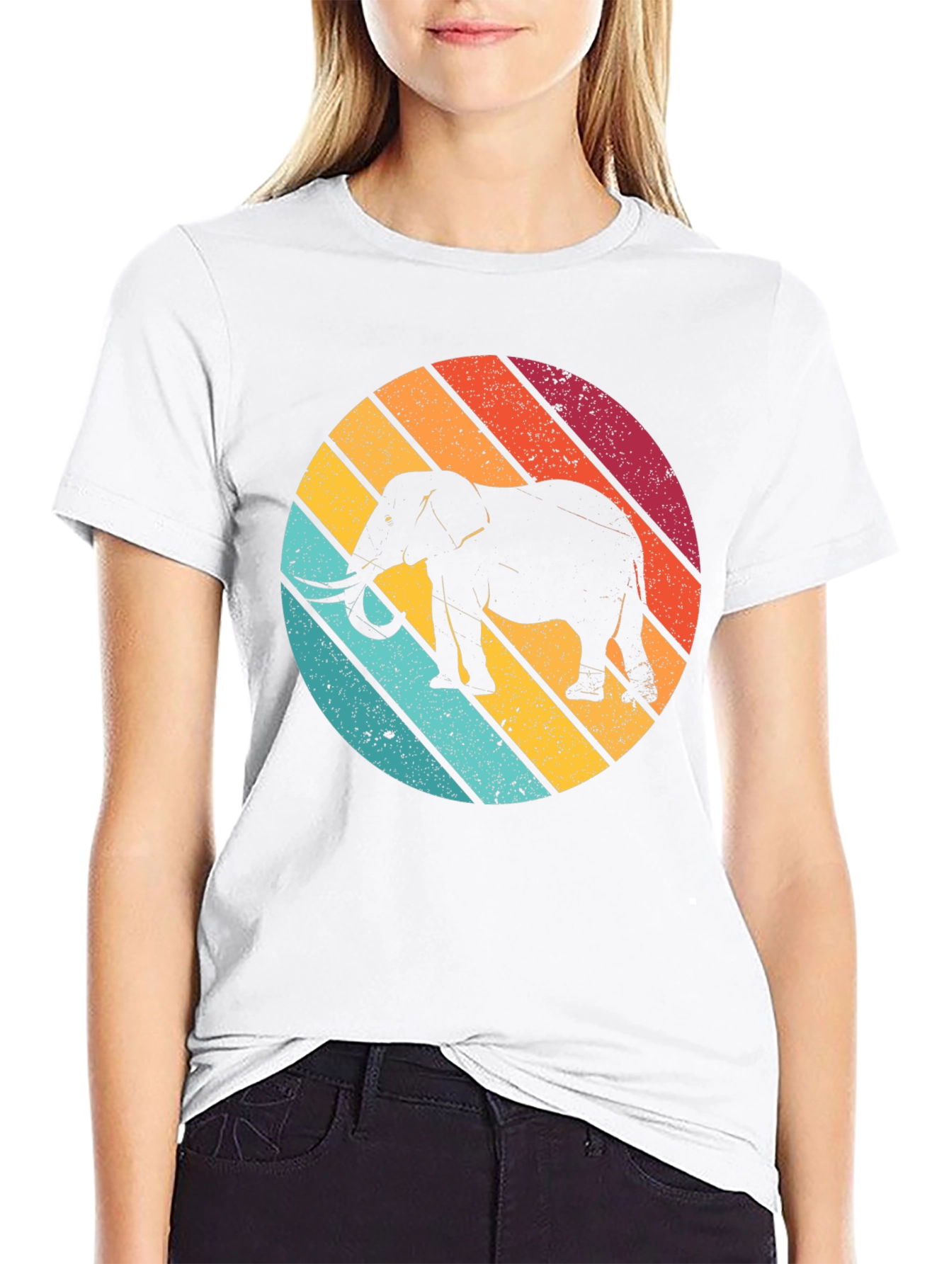 Retro Elephant T-Shirt - Vintage Style Graphic Tee
