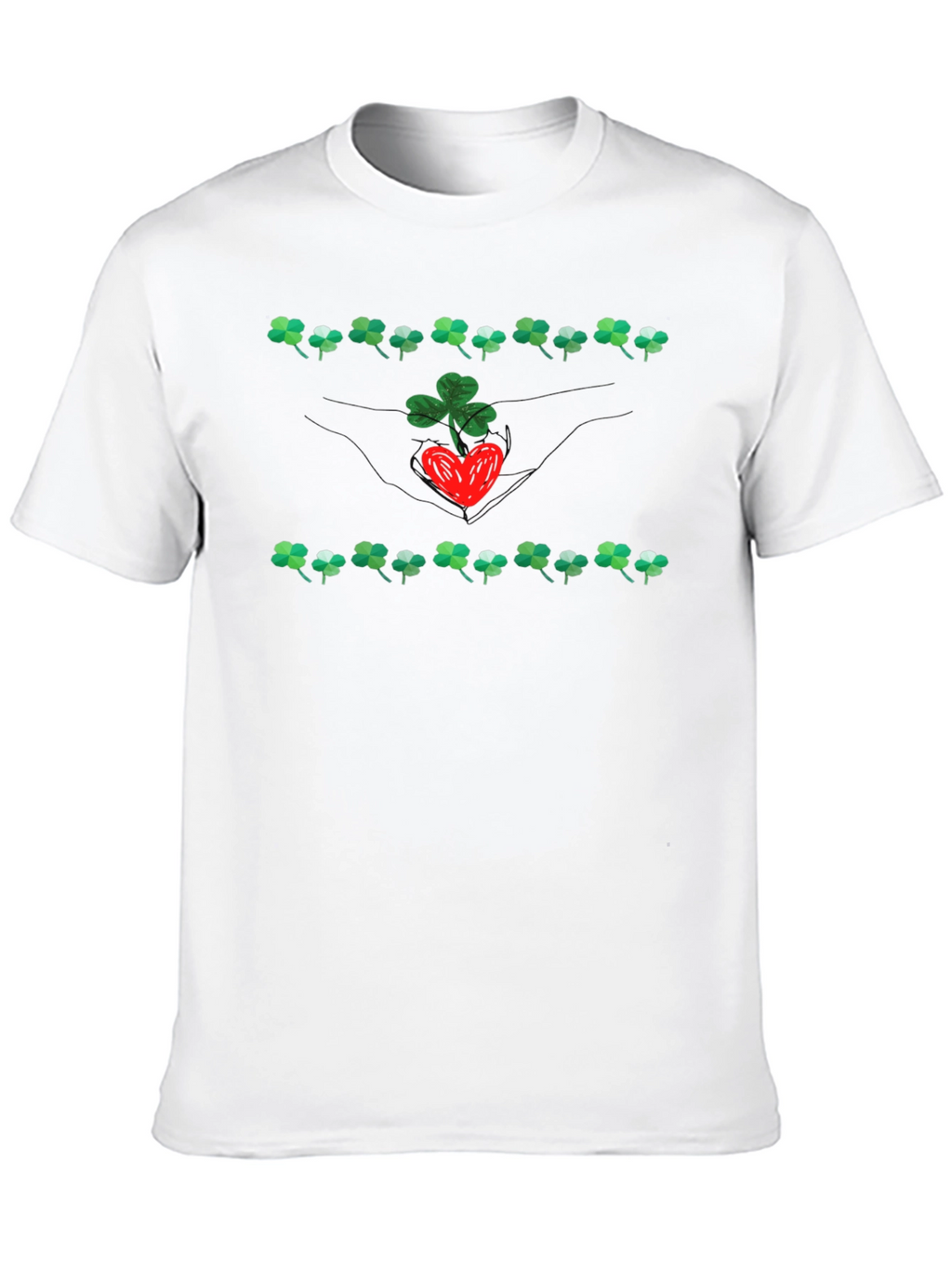 Lucky Clover Heart Graphic Tee - St. Patricks Day