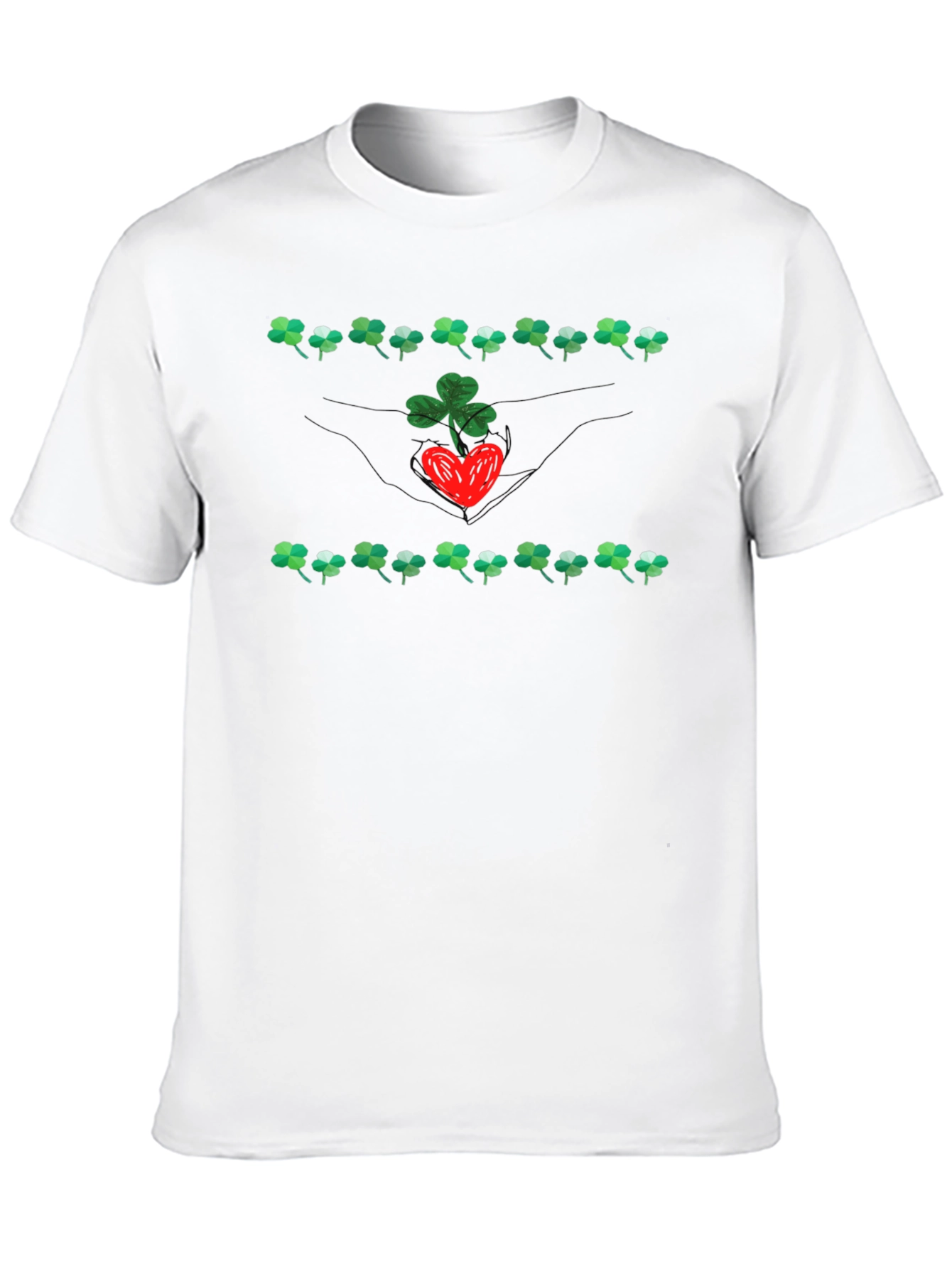 Lucky Clover Heart Graphic Tee - St. Patricks Day