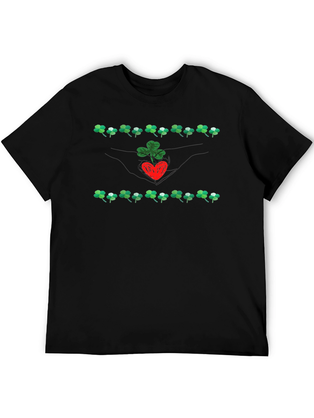 Lucky Clover Heart Graphic Tee - St. Patricks Day