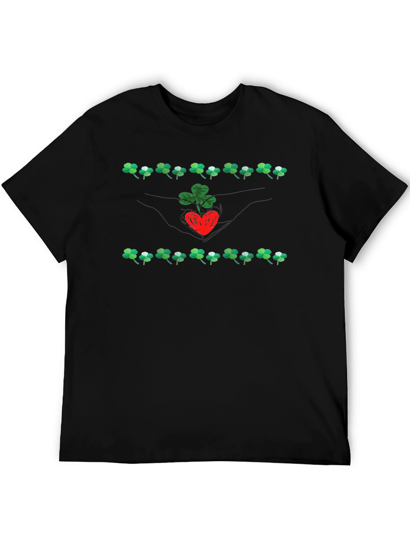 Lucky Clover Heart Graphic Tee - St. Patricks Day