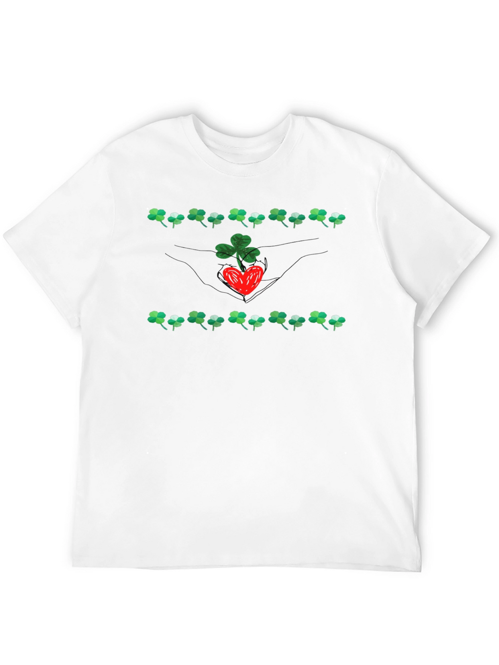 Lucky Clover Heart Graphic Tee - St. Patricks Day