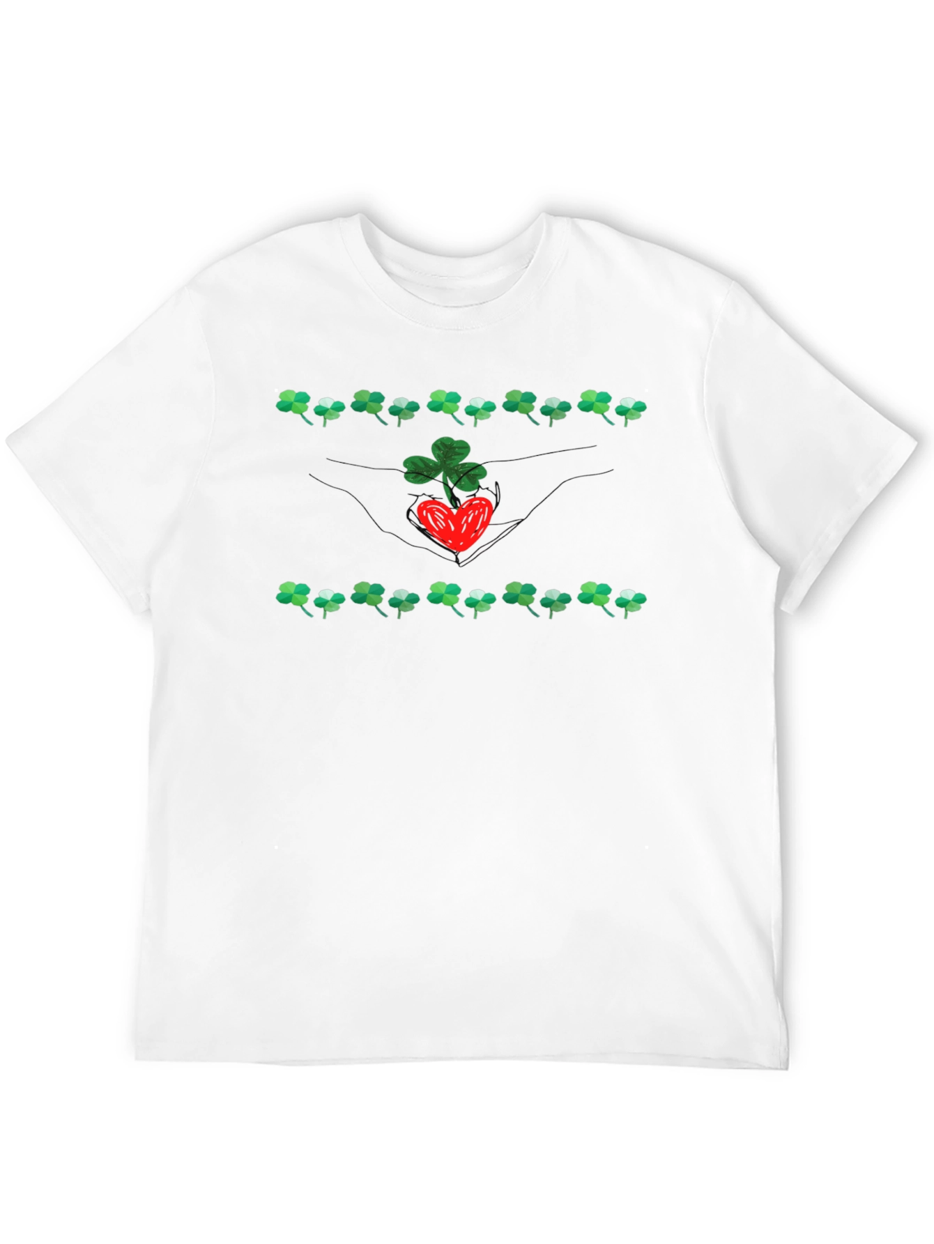 Lucky Clover Heart Graphic Tee - St. Patricks Day