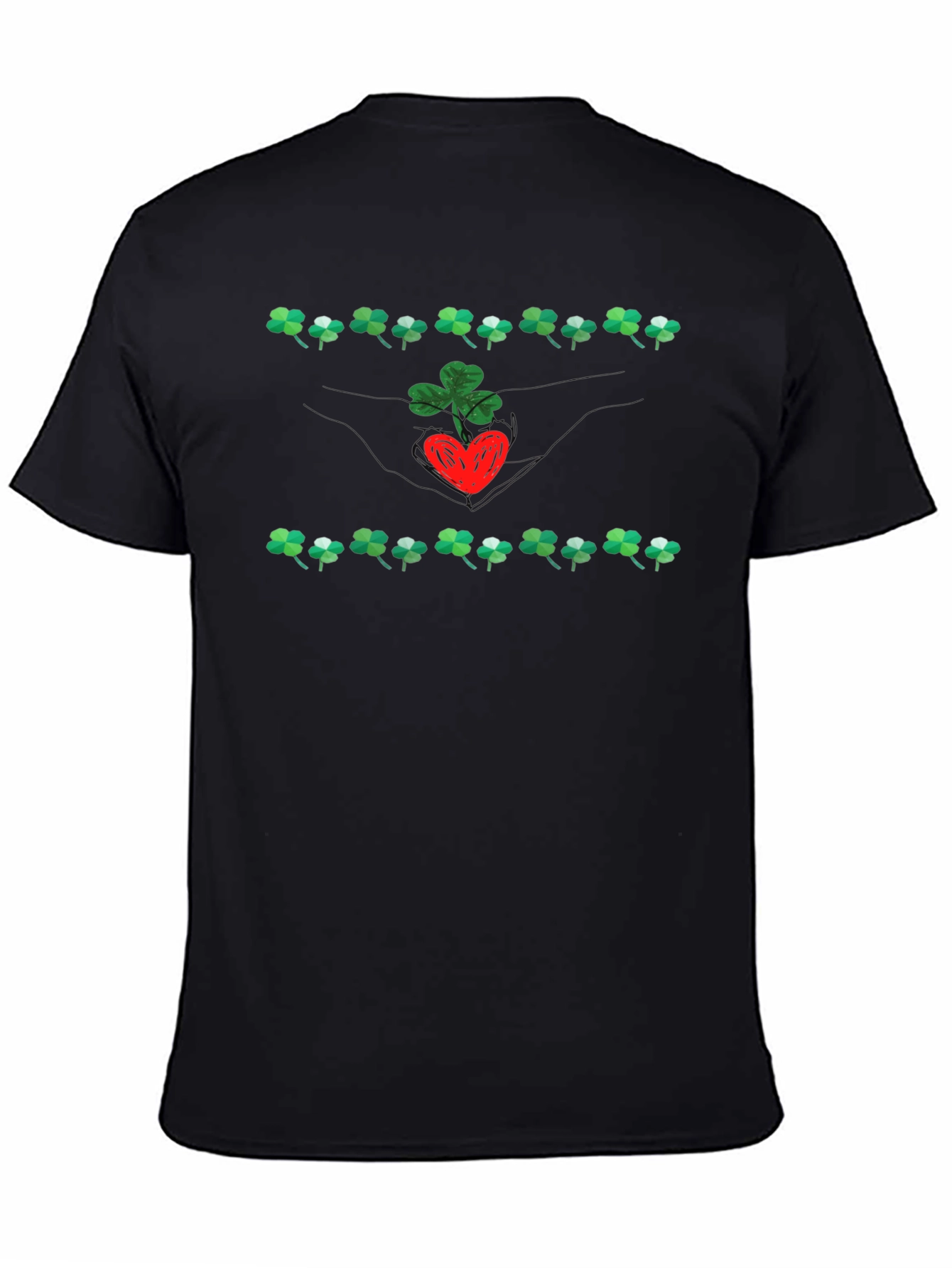 Lucky Clover Heart Graphic Tee - St. Patricks Day