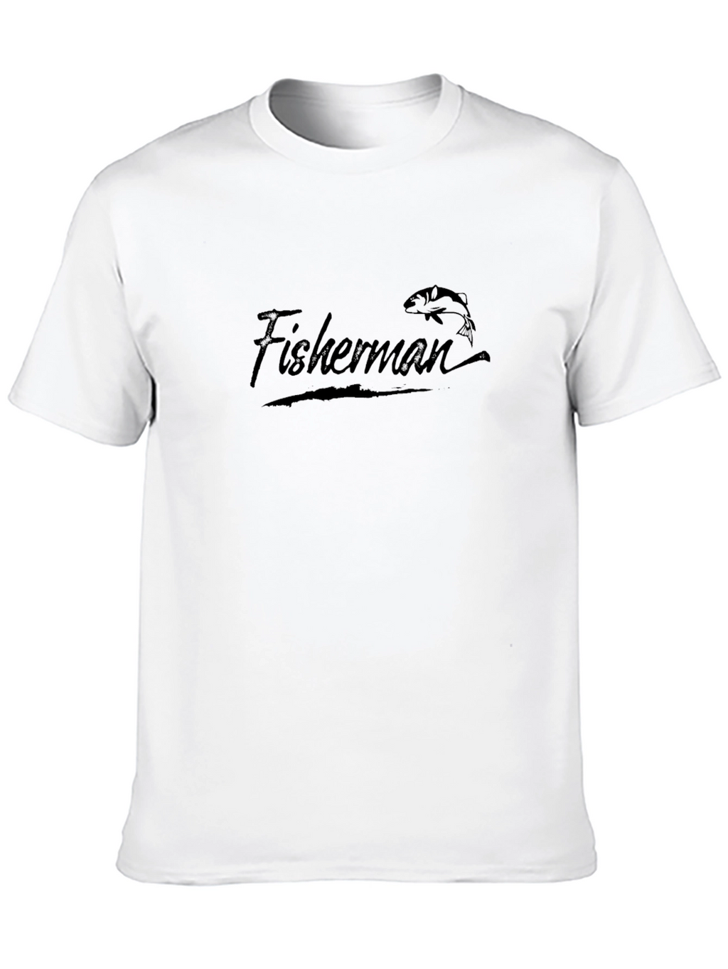 Fisherman Graphic T-Shirt - Black