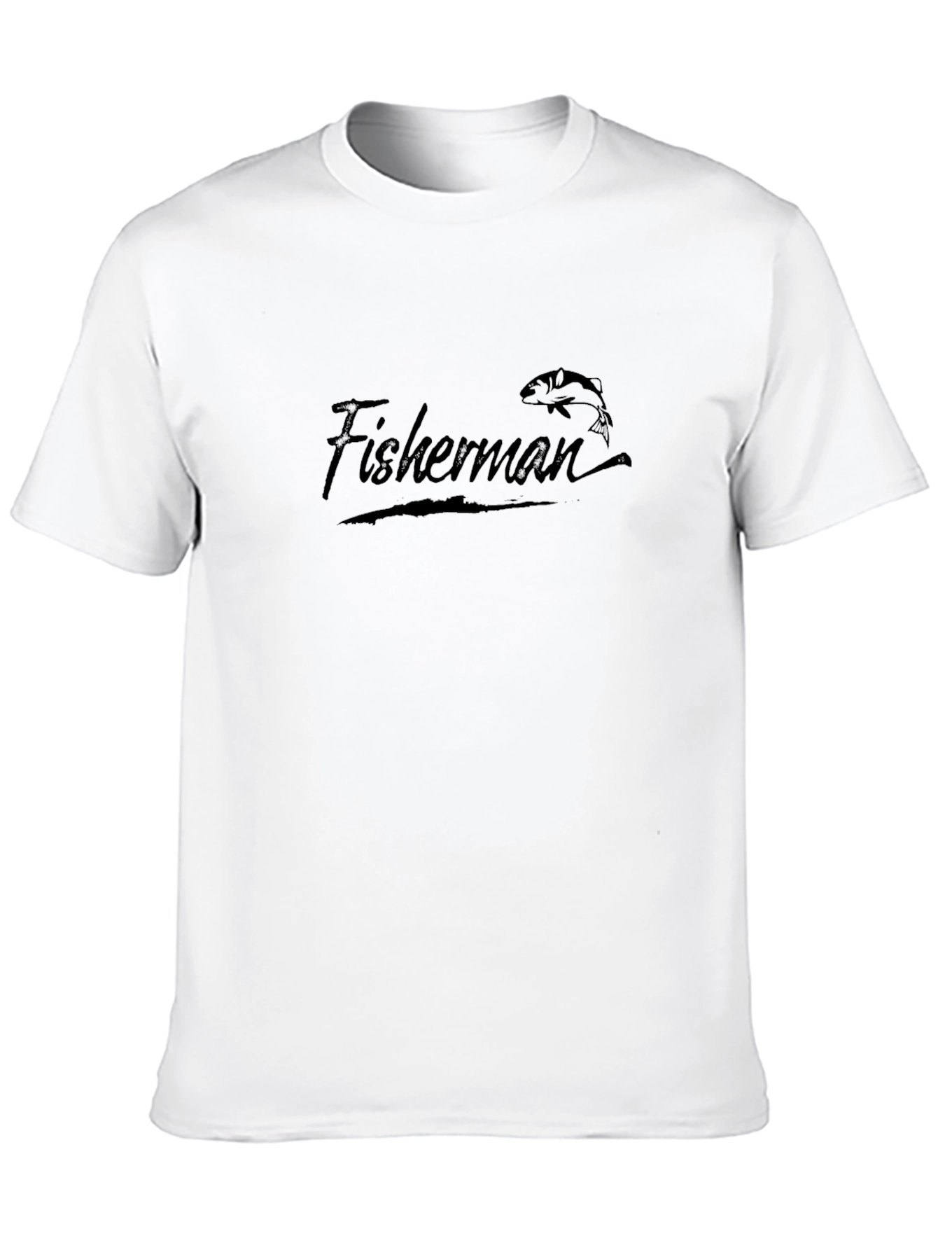Fisherman Graphic T-Shirt - Black