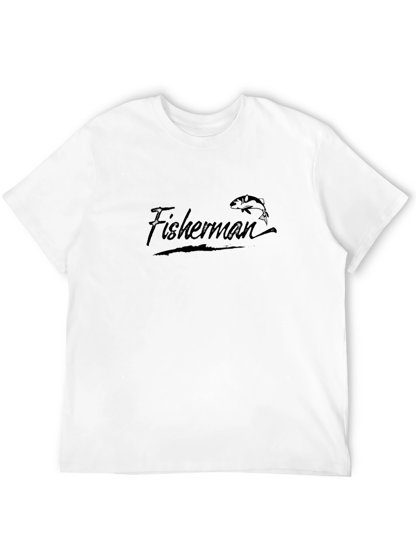 Fisherman Graphic T-Shirt - Black