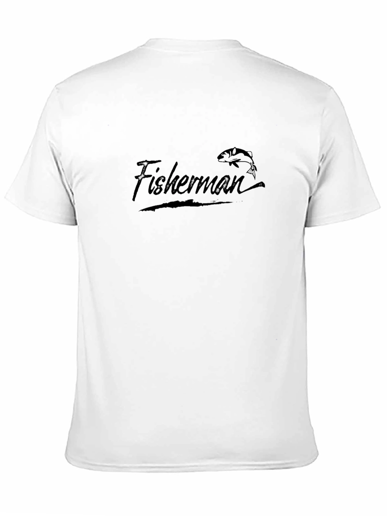 Fisherman Graphic T-Shirt - Black